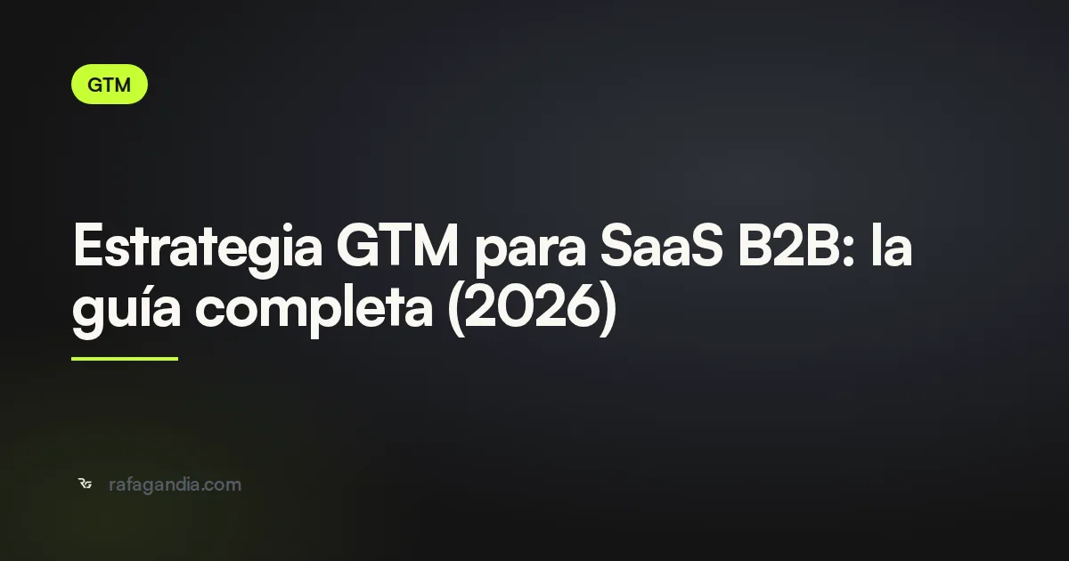 Estrategia GTM para SaaS B2B: la guía completa (2026)